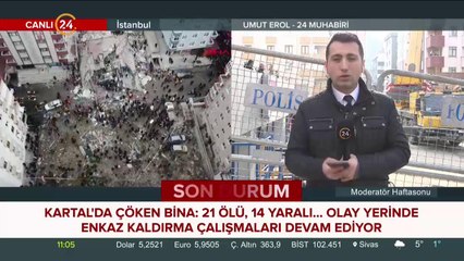 Kartal'da çöken bina