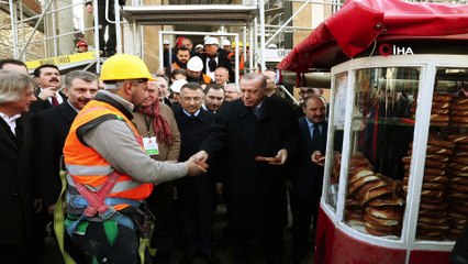 Cumhurbaşkanı Erdoğan,Taksim Camii inşaatını inceledi