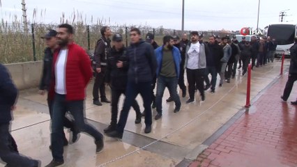 Suç örgütü operasyonunda gözaltına alınan 31 kişi adliyeye sevk edildi