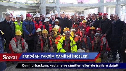 Erdoğan kestane ve simitleri elleriyle dağıttı