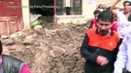 Cleanup underway after deadly mudslides in Peru