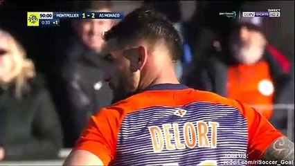 Andy Delort penalty Goal HD - Montpellier 2 - 2 AS Monaco - 10.02.2019 (Full Replay)