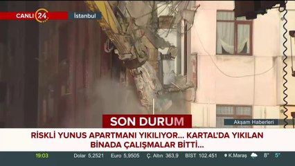 Yunus Apartmanı yıkılıyor