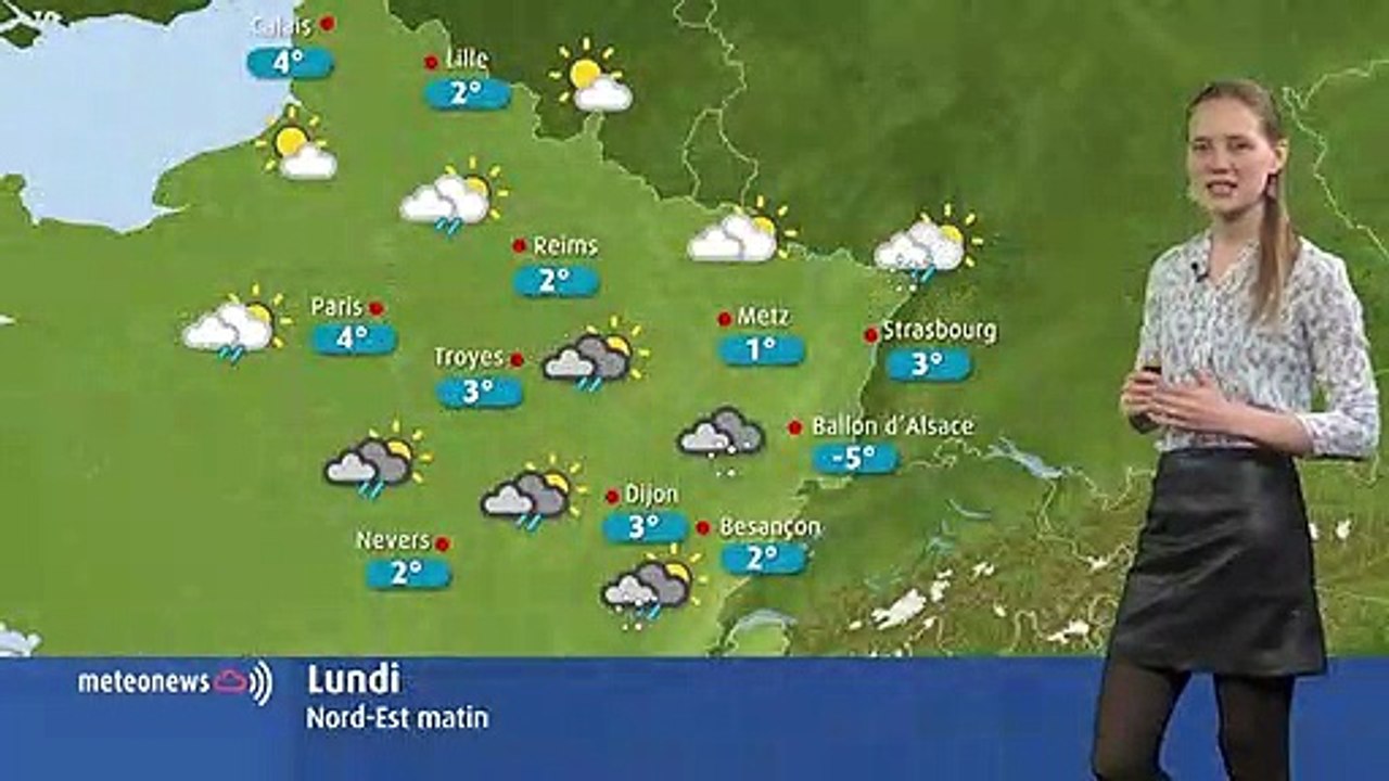 Le temps de ce lundi : froid et instable