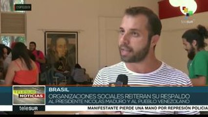 Brasil: realizan acto de solidaridad con Venezuela