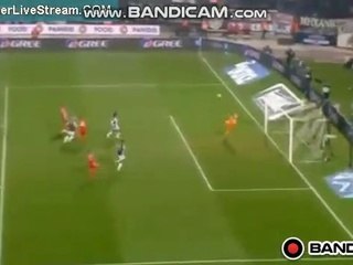 Goal Vieirinha (1-0) PAOK Salonica vs	Olympiakos Pireus