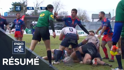PRO D2 - Résumé Aurillac-Béziers: 19-3 - J20 - Saison 2018/2019