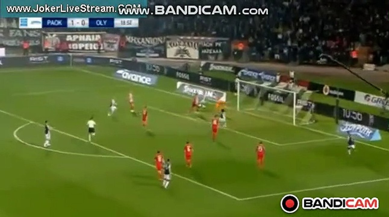 Goal Biserwar (2-0) PAOK Salonica vs Olympiakos Pireus