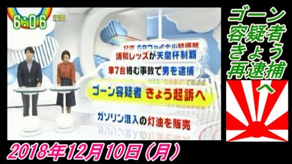 6-1 Zip !、ゴーン容疑者、きょう再逮捕へ。菜々子の独り言　2018年12月10日(月）
