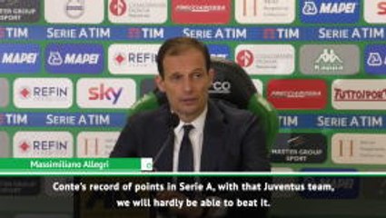 Allegri doubtful at beating Conte's record points haul