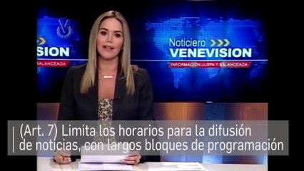 En Venezuela la Ley le impone una censura previa a los medios