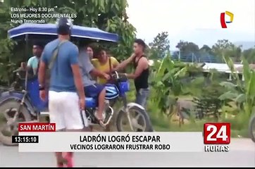 Tocache: ladrón escapa tras ser sorprendido robando un saco de maíz