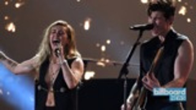 Miley Cyrus Joins Shawn Mendes for 'In My Blood' at 2019 Grammys | Billboard News