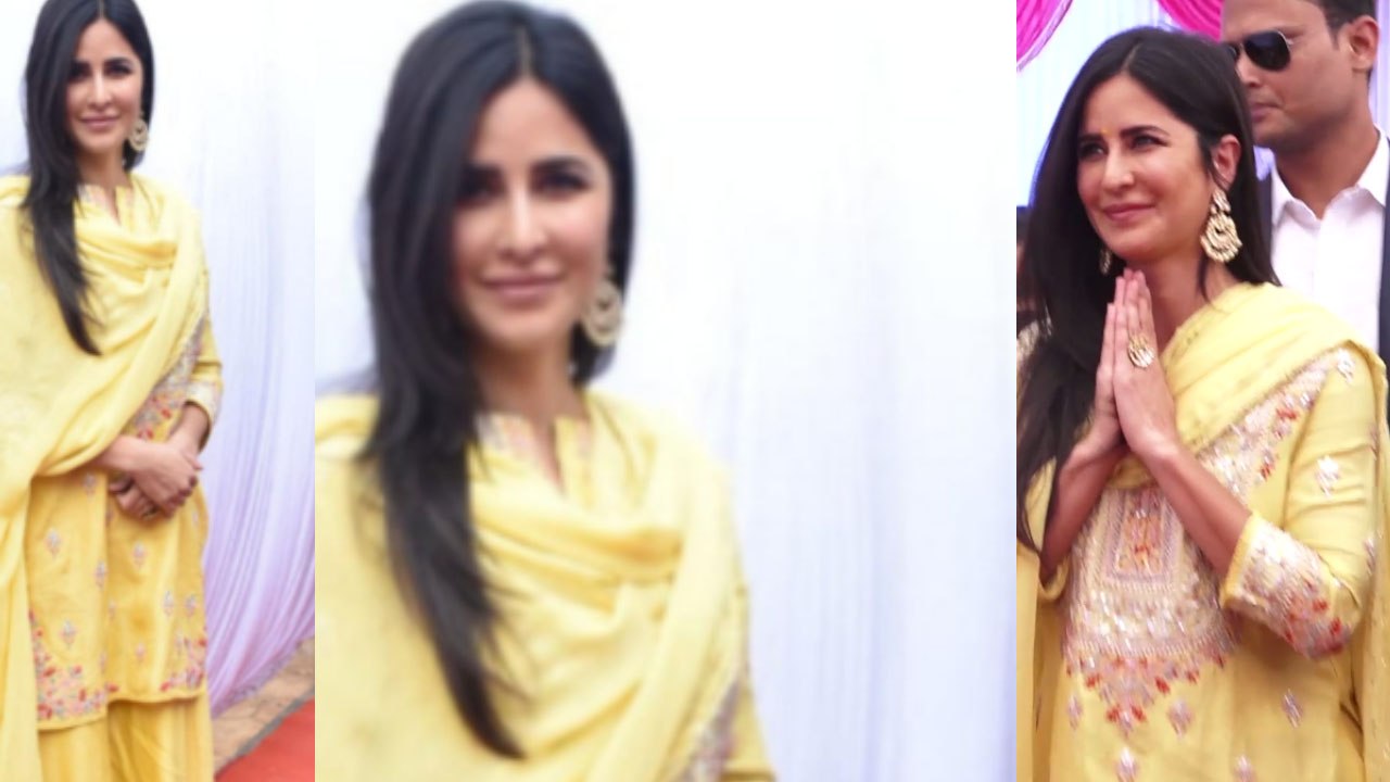 Katrina Kaif arrives at Anurag Basu's Saraswati Puja; Check out here| FilmiBeat