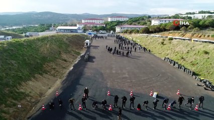 Polis ve bekçilere komando eğitimi havadan görüntülendi