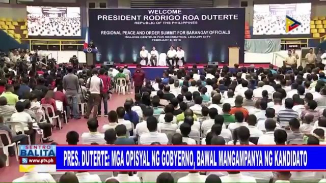 Pres. #Duterte: Mga opisyal ng gobyerno, bawal mangampanya ng kandidato