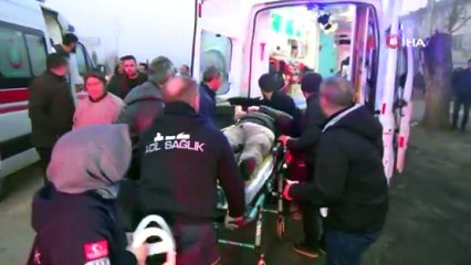 İşçi servisi lokantaya girdi Yaralılar var