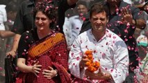 Priyanka Gandhi Vadra का Lucknow Road Show, Posters से PM Modi पर वार | वनइंडिया हिंदी