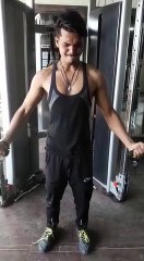 doing gym and pushing the Iron!