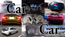 Chevrolet Camaro SS vs Ford Focus RS - Sprint Acceleration & Exhaust Sound