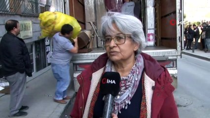 Şişli'de yıkılma tehlikesi nedeniyle boşaltılan binanın çevresinde önlem alındı