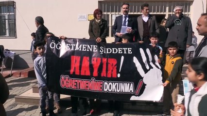 Kırıkkale'de öğretmene şiddet protesto edildi