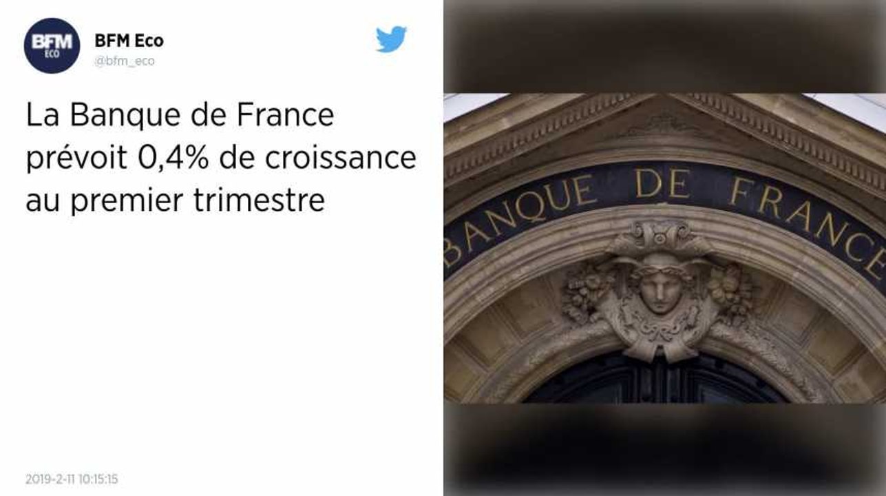 La croissance en hausse de 0,4 % au premier trimestre selon la Banque de France.