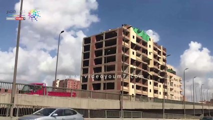 إزالة عقار مخالف بحرم الطريق الدائرى فى الجيزة