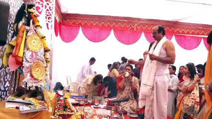 Abhishek Bachchan attend Saraswati Puja Celebration | Watch Video