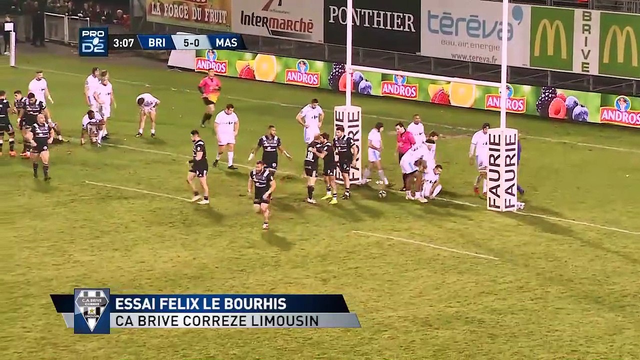PRO D2 - Résumé Brive-Massy_ 37-13 - J20 - Saison 2018_2019