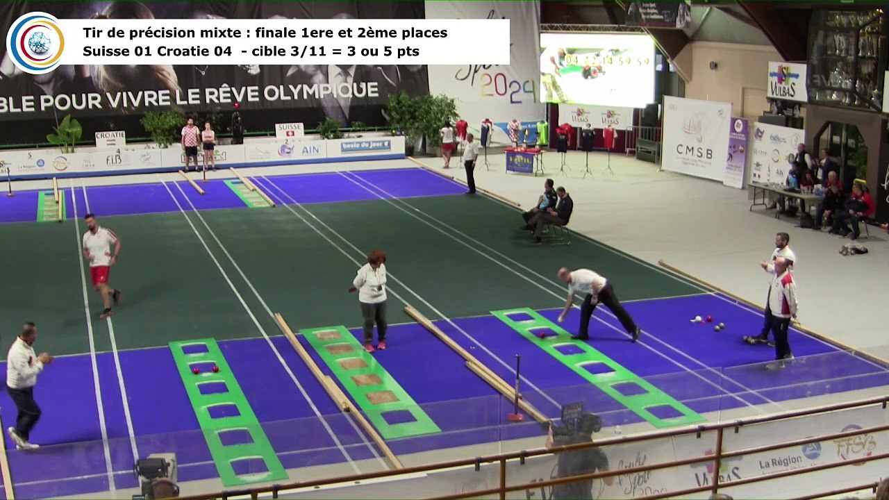 Finale (1ere et 2ème places) du tir de précision, Croatie contre Suisse, première Coupe du Monde Mixte de tirs sportifs, Saint-Vulbas 2019