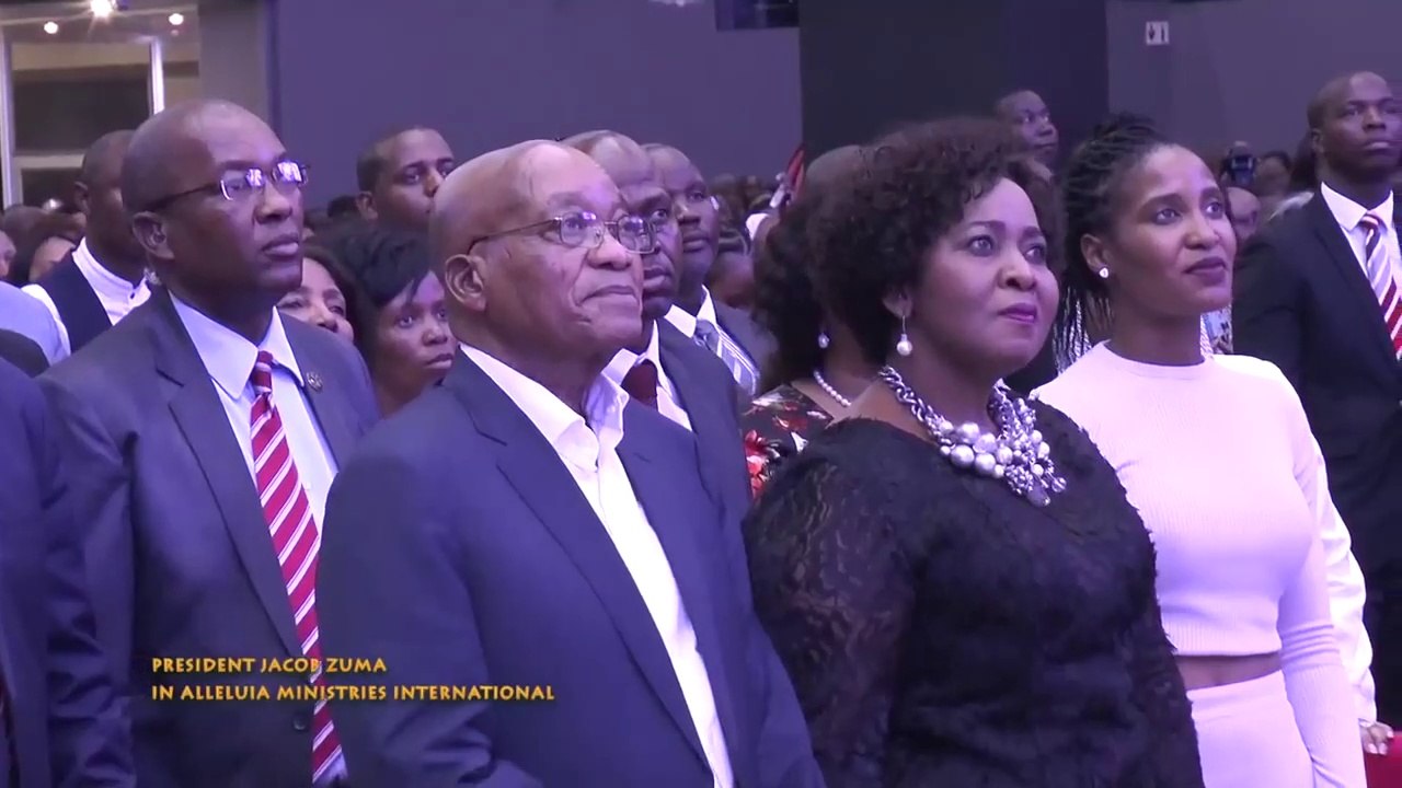 President Jacob Zuma With Pastor Alph Lukau At Alleluia Ministries International