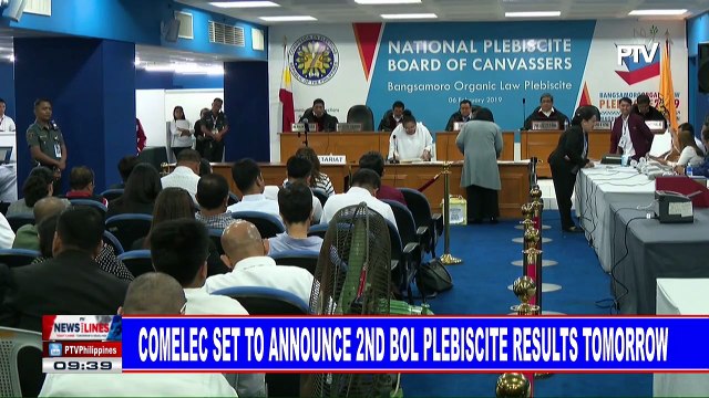 Comelec set to announce 2nd BOL plebiscite results tomorrow