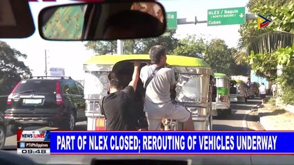 Part of NLEx closed; rerouting of vehicles underway