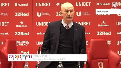 Tony Pulis Reflects On Middlesbrough's Latest Game!