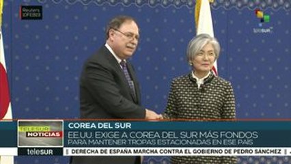 Pide EE.UU. a Surcorea pagar más fondos para mantener sus tropas
