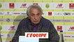 Halilhodzic «Je dois faire mon mea culpa» - Foot - L1 - Nantes