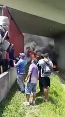 Vídeo gravado logo após a queda do helicóptero com o jornalista Ricardo Boechat