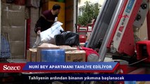 Kartal’da çökme riski olan “Nuri Bey Apartmanı” tahliye edildi