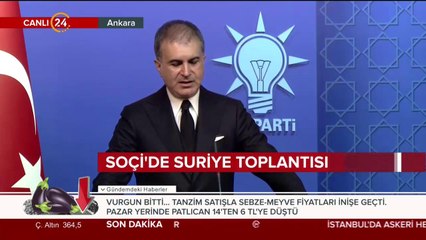 Ömer Çelik açıklama yapıyor