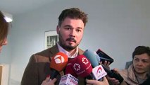 Rufián dice que ERC no acepta chantajes de Sánchez: “El 14 de abril es un buen día para ir a votar”