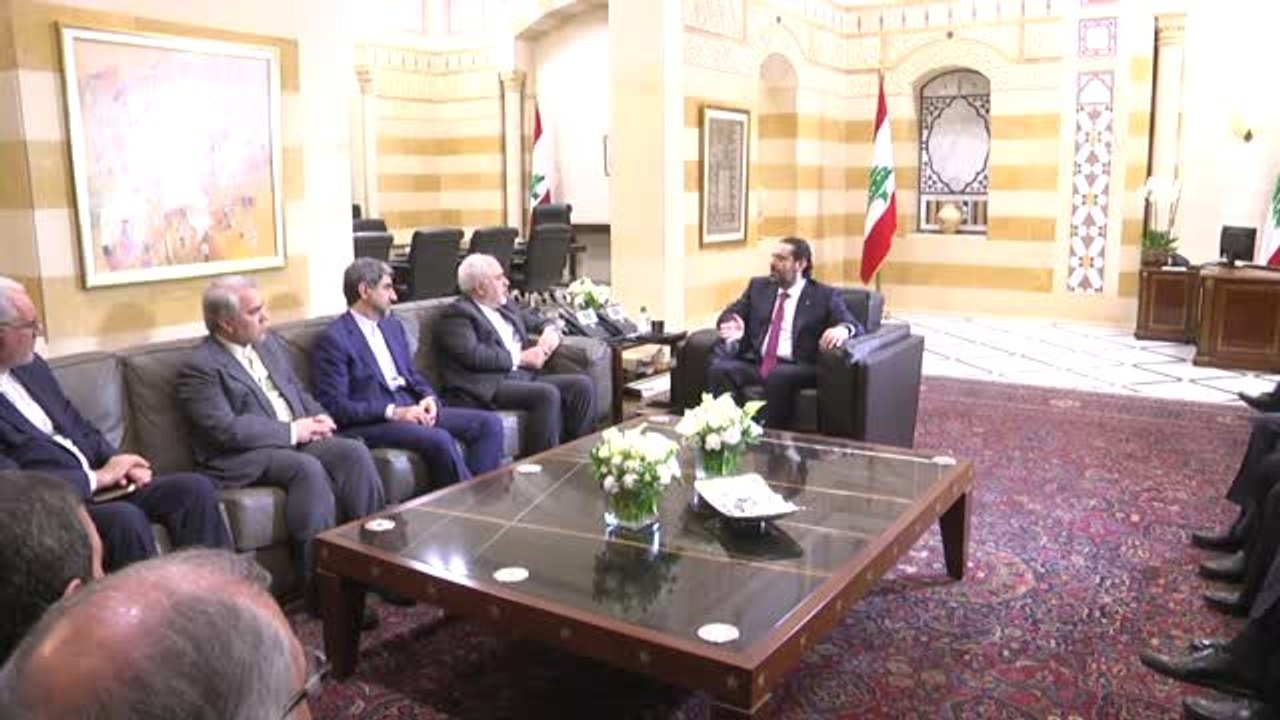 İran Dışişleri Bakanı Zarif - Lübnan Başbakanı Hariri