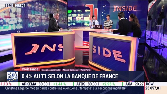 Les insiders (1/2): croissance, 0,4% au T1 selon la Banque de France - 11/02