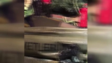 Düşen Helikopter Enkazının Görüntüsü