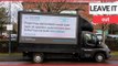 'Remainers' protest van displays historic tweets by Leave.EU | SWNS TV