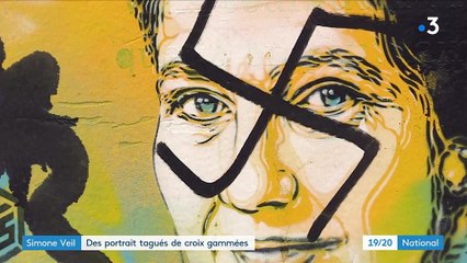 Simone Veil : des portraits tagués de croix gammées