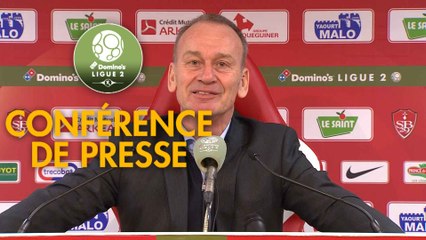Conférence de presse Stade Brestois 29 - AJ Auxerre (1-0) : Jean-Marc FURLAN (BREST) - Pablo  CORREA (AJA) - 2018/2019