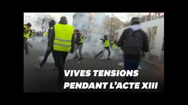 Pendant l'acte XIII des gilets jaunes, des violences éclatent à Paris