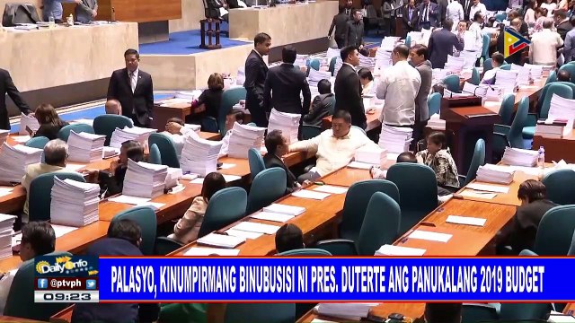 Palasyo, kinumpirmang binubusisi ni Pres. #Duterte and panukalang 2019 national budget