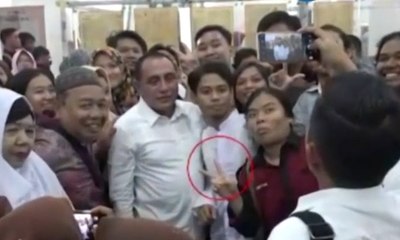 Edy Rahmayadi Turunkan Acungan Dua Jari dan Jempol Seorang Perempuan